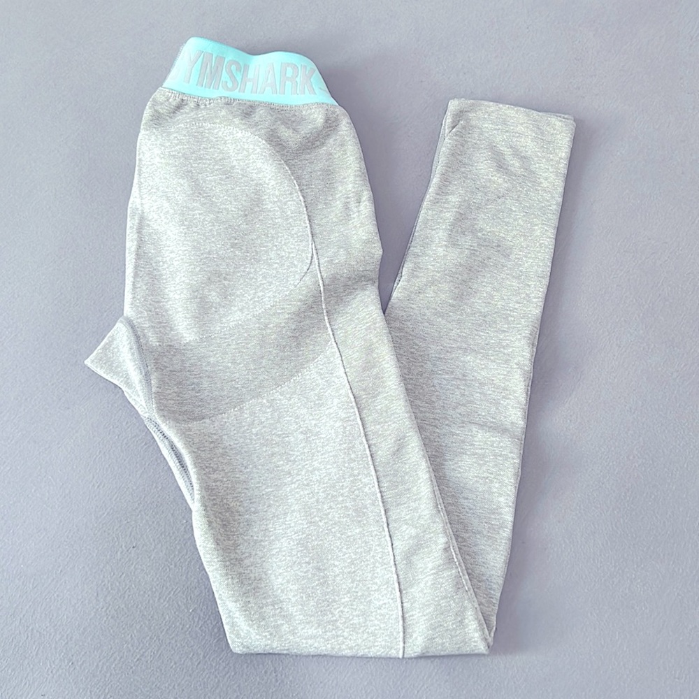 GYMSHARK | Light Blue/gray Flex Leggings